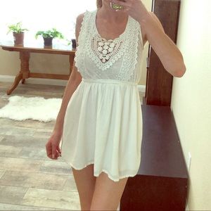 White Short Summer Dress Forever 21 Small